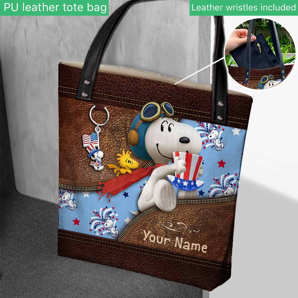 Love Red White Blue - Personalized Independence Day Tote Bag