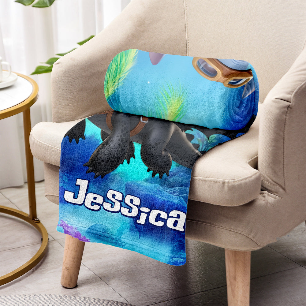 Two Little Monsters - Personalized Ohana Blanket