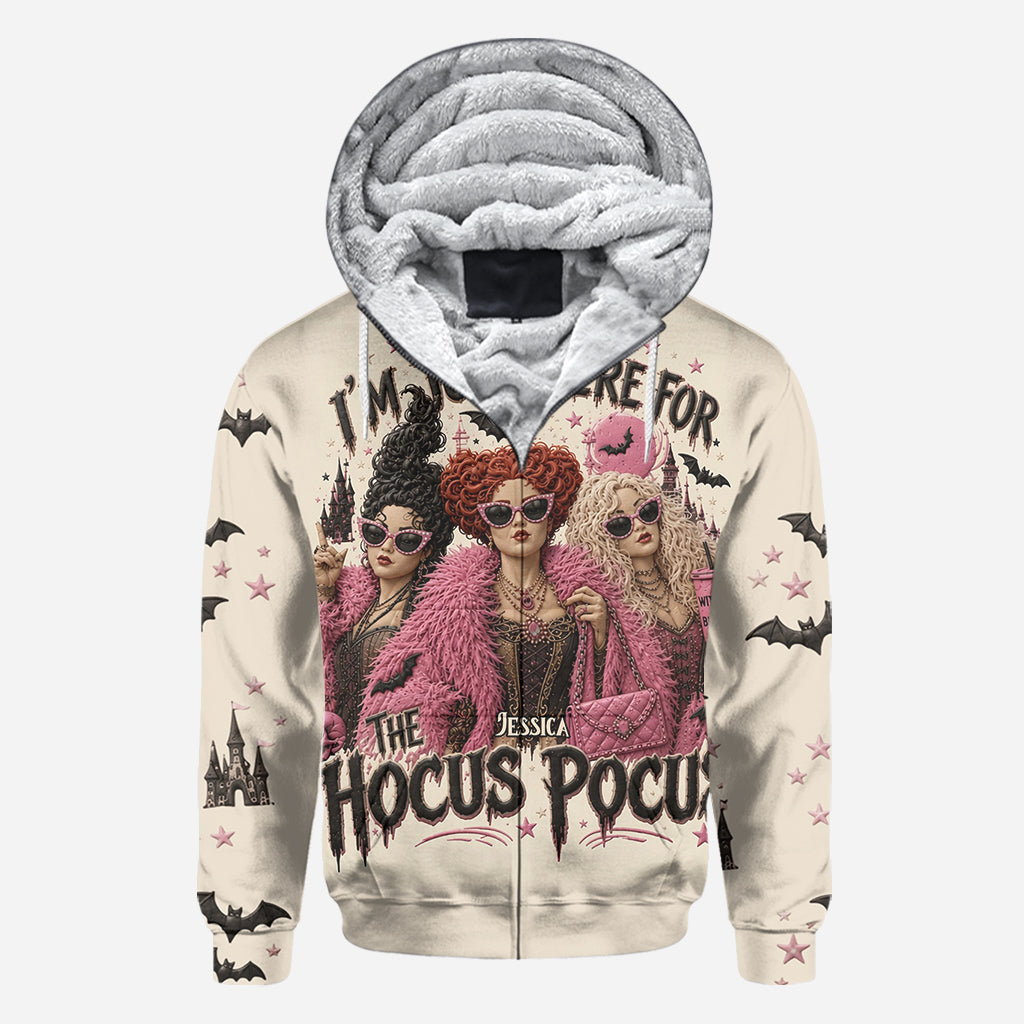 Just Here For The Hocus Pocus - Personalized Three Witches All Over Shirt
