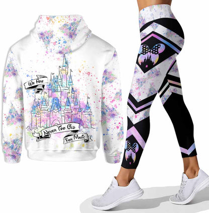 We Are Never Too Old For Magic Castle - Personalized Mouse Hoodie And Leggings