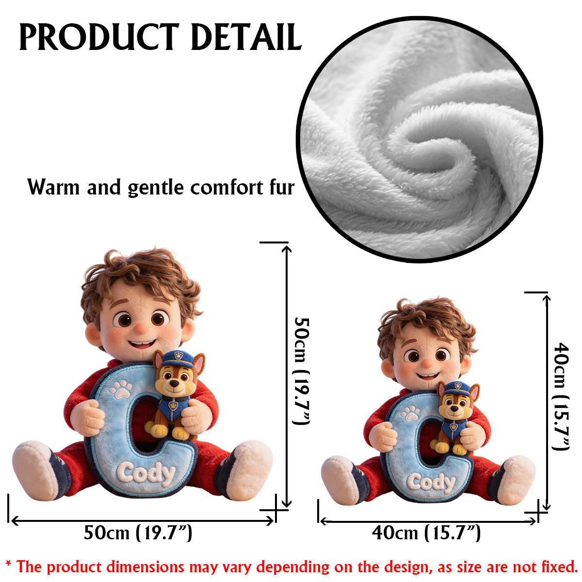 Custom Any Photo Perfect Gift For Kids - Personalized Cute Dog Faux Fur Shaped Pillow