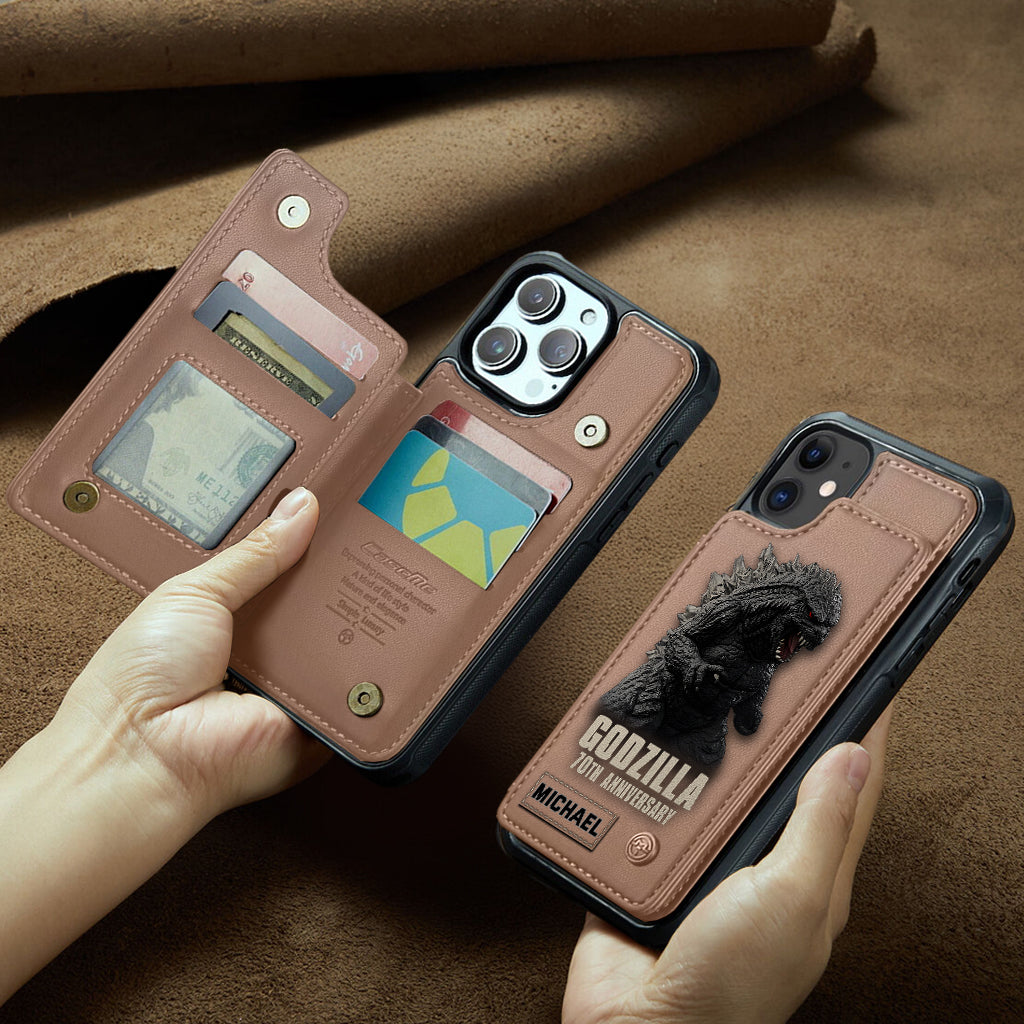 Monster 70th Anniversary Custom Name - Personalized Giant Monster Wallet Phone Case