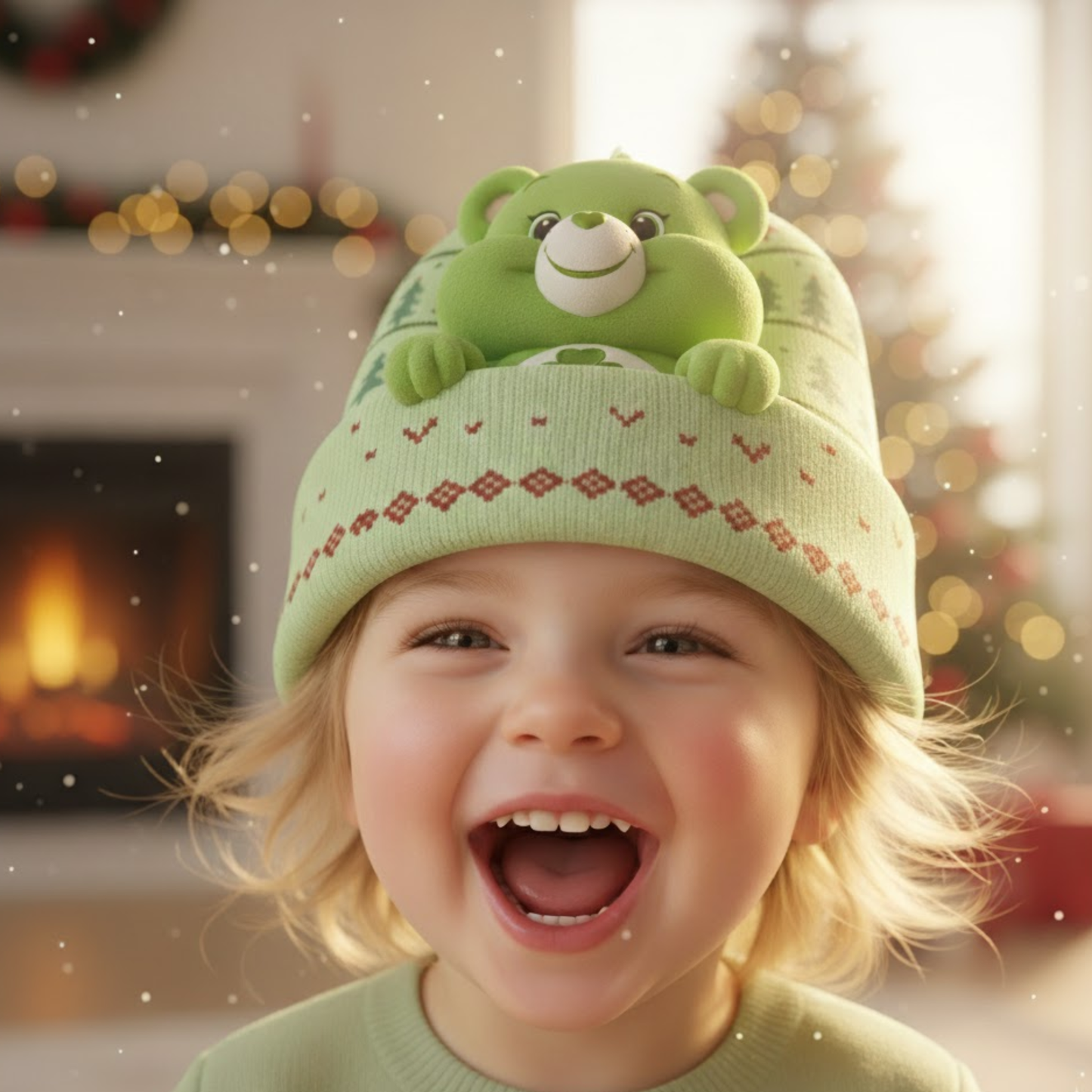 Care Rainbow Bear - Personalized Beanie Hat With Patches