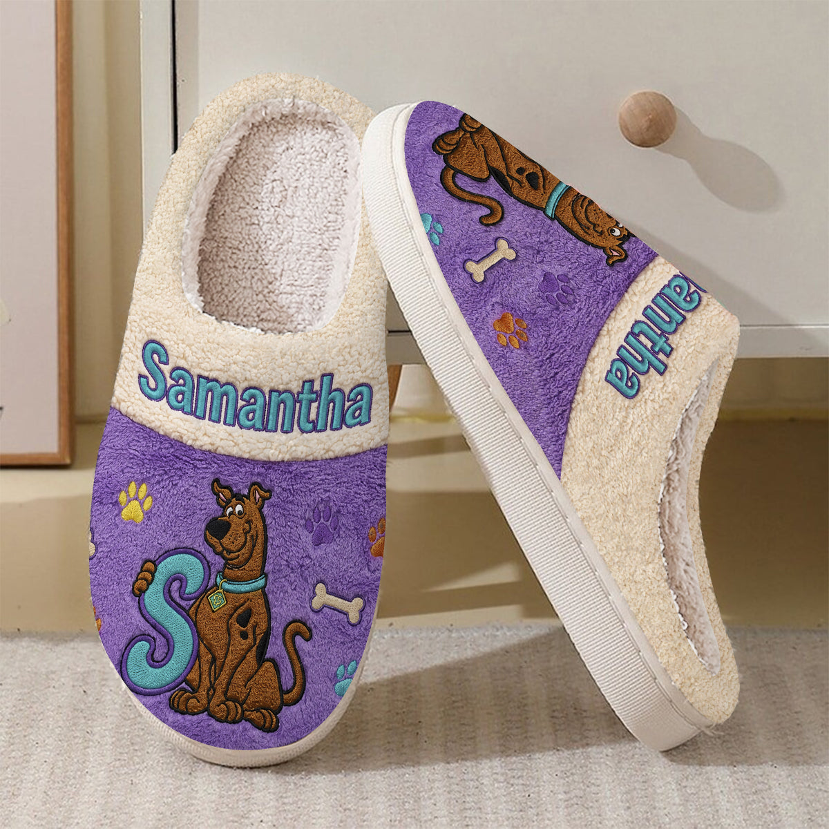 We're Solving Mysteries - Personalized Detective Dog Slippers