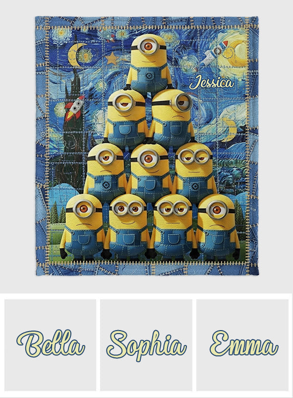 Cute Mini Banana - Personalized Blanket