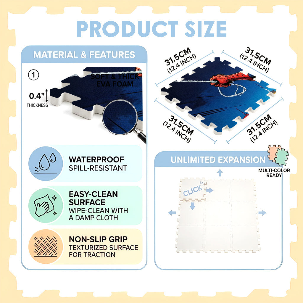 Spider Friend - Personalized Spider Foam Puzzle Mat