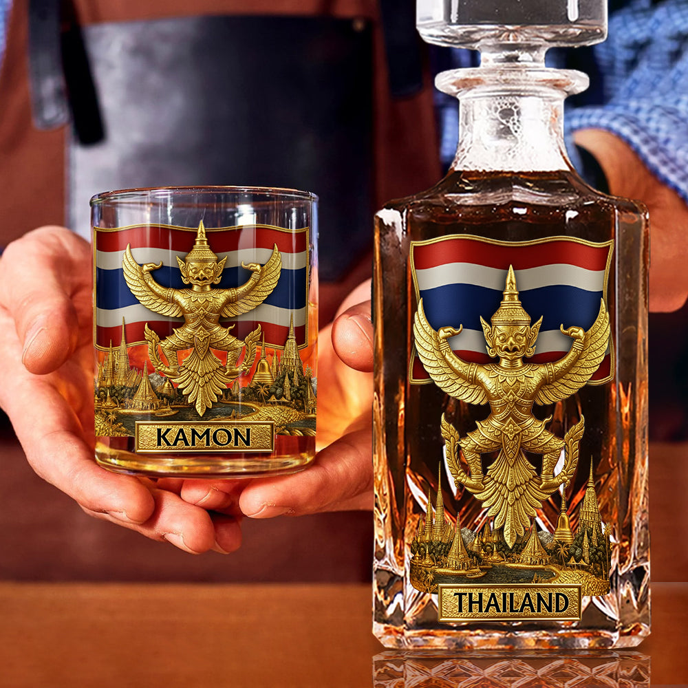 Proud Thailand - Personalized Expats Whiskey Decanter Set