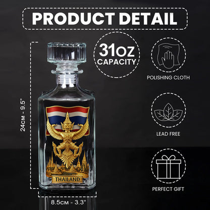 Proud Thailand - Personalized Expats Whiskey Decanter Set