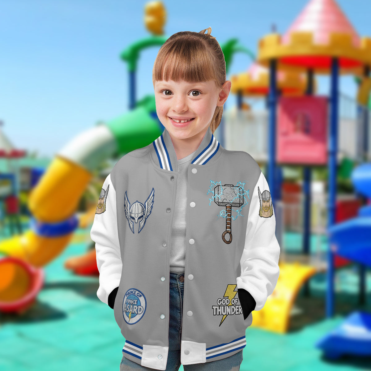 Superhero Gift For Kids - Personalized Kid Varsity Jacket
