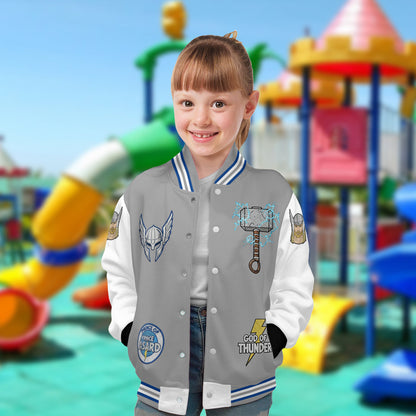 Superhero Gift For Kids - Personalized Kid Varsity Jacket
