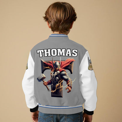 Superhero Gift For Kids - Personalized Kid Varsity Jacket