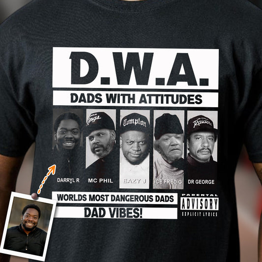 Dads With Attitude D.W.A - Personalized African American T-shirt And Hoodie
