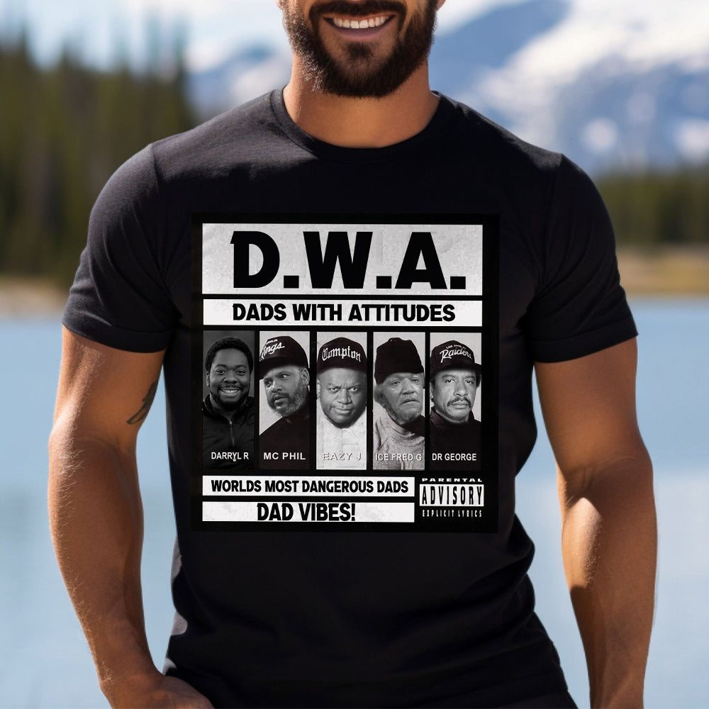 Dads With Attitude D.W.A - Personalized African American T-shirt And Hoodie