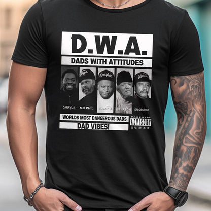 Dads With Attitude D.W.A - Personalized African American T-shirt And Hoodie