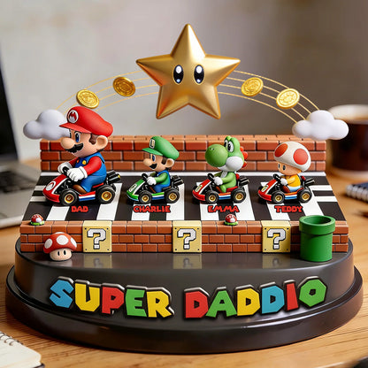 Supper Daddio - Personalized Super Plumber Custom Shaped Acrylic Plaque