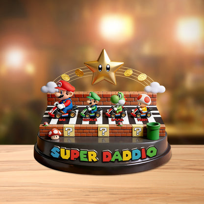 Supper Daddio - Personalized Super Plumber Custom Shaped Acrylic Plaque