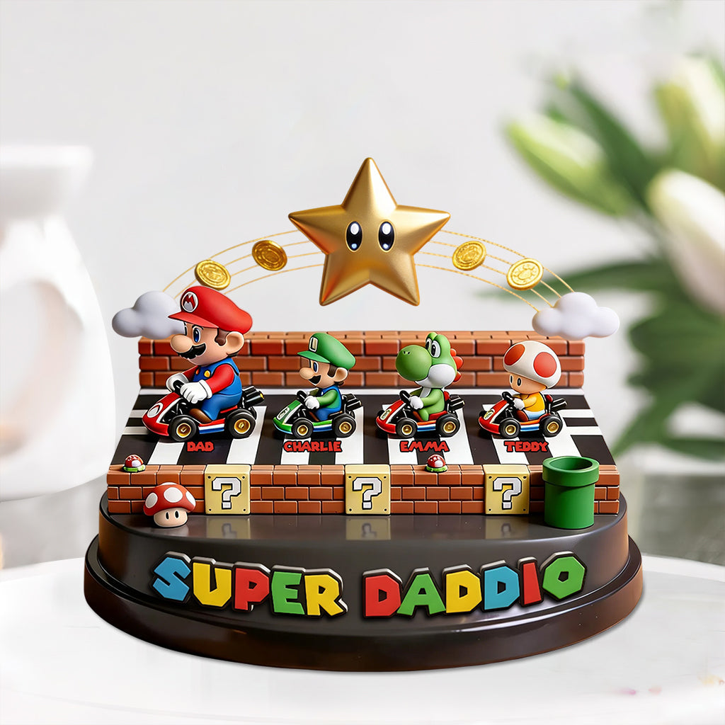 Supper Daddio - Personalized Super Plumber Custom Shaped Acrylic Plaque
