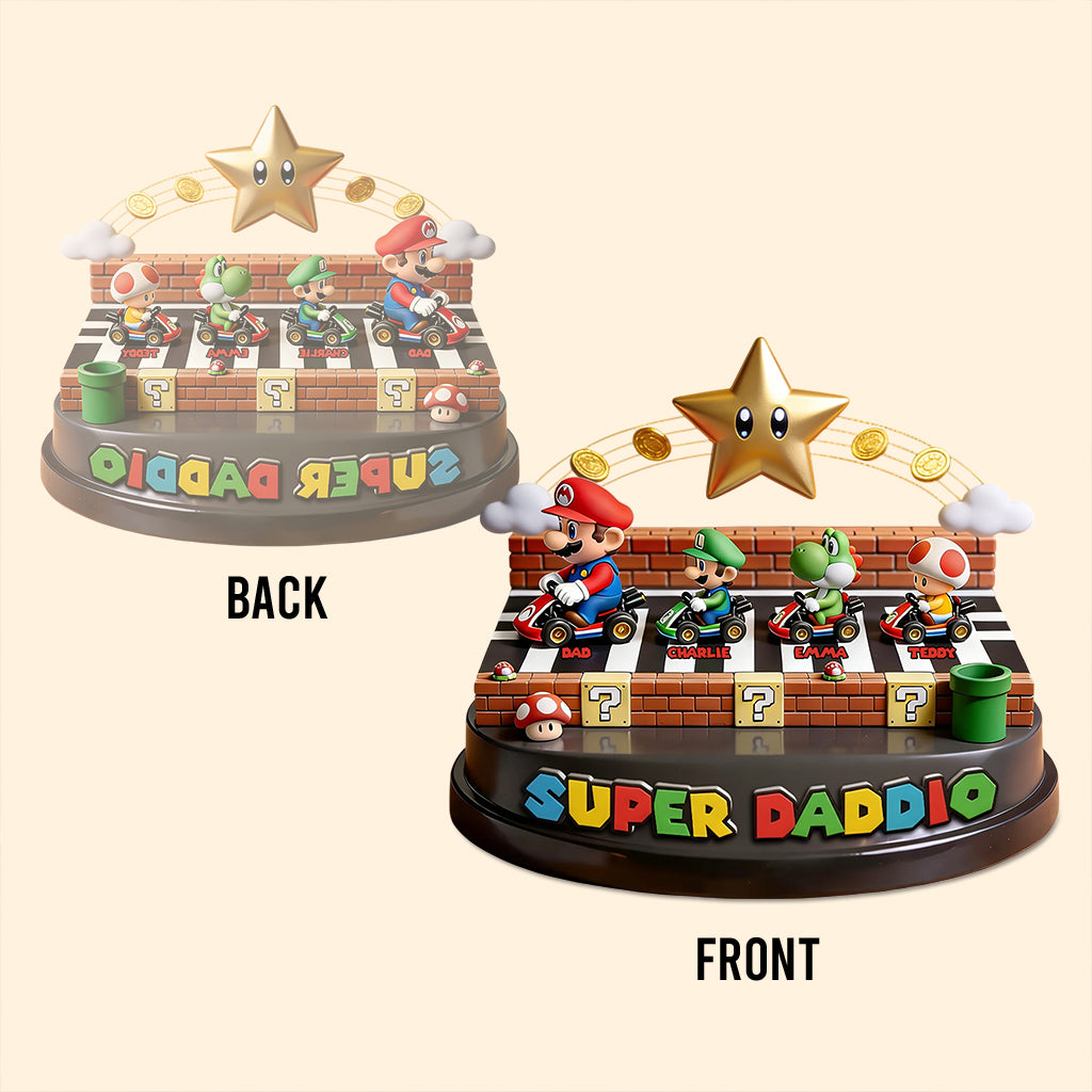Supper Daddio - Personalized Super Plumber Custom Shaped Acrylic Plaque