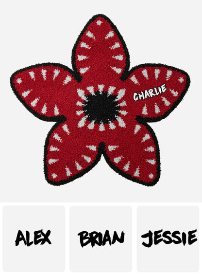 Red Flower Demon - Personalized Stranger Things Non-Slip Tufted Rug