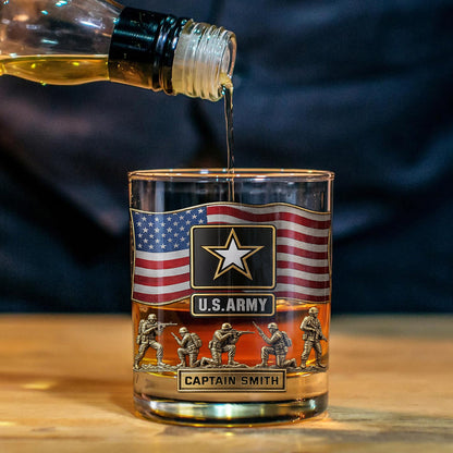 The Strongest Soldier - Personalized Veteran Whiskey Decanter Set