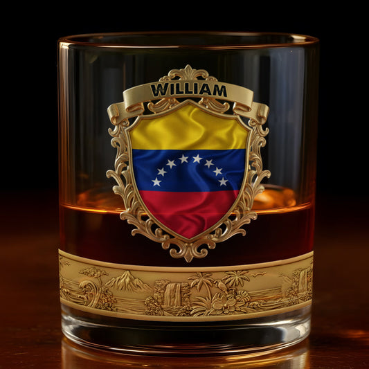 Flag of Venezuela - Personalized Expats Whiskey Glass