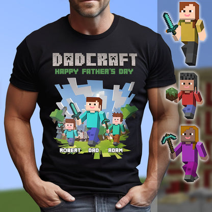 Dadcraft - Personalized Block World T-shirt And Hoodie