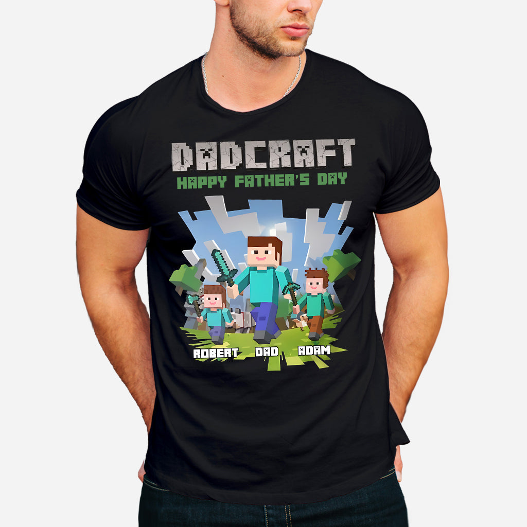 Dadcraft - Personalized Block World T-shirt And Hoodie