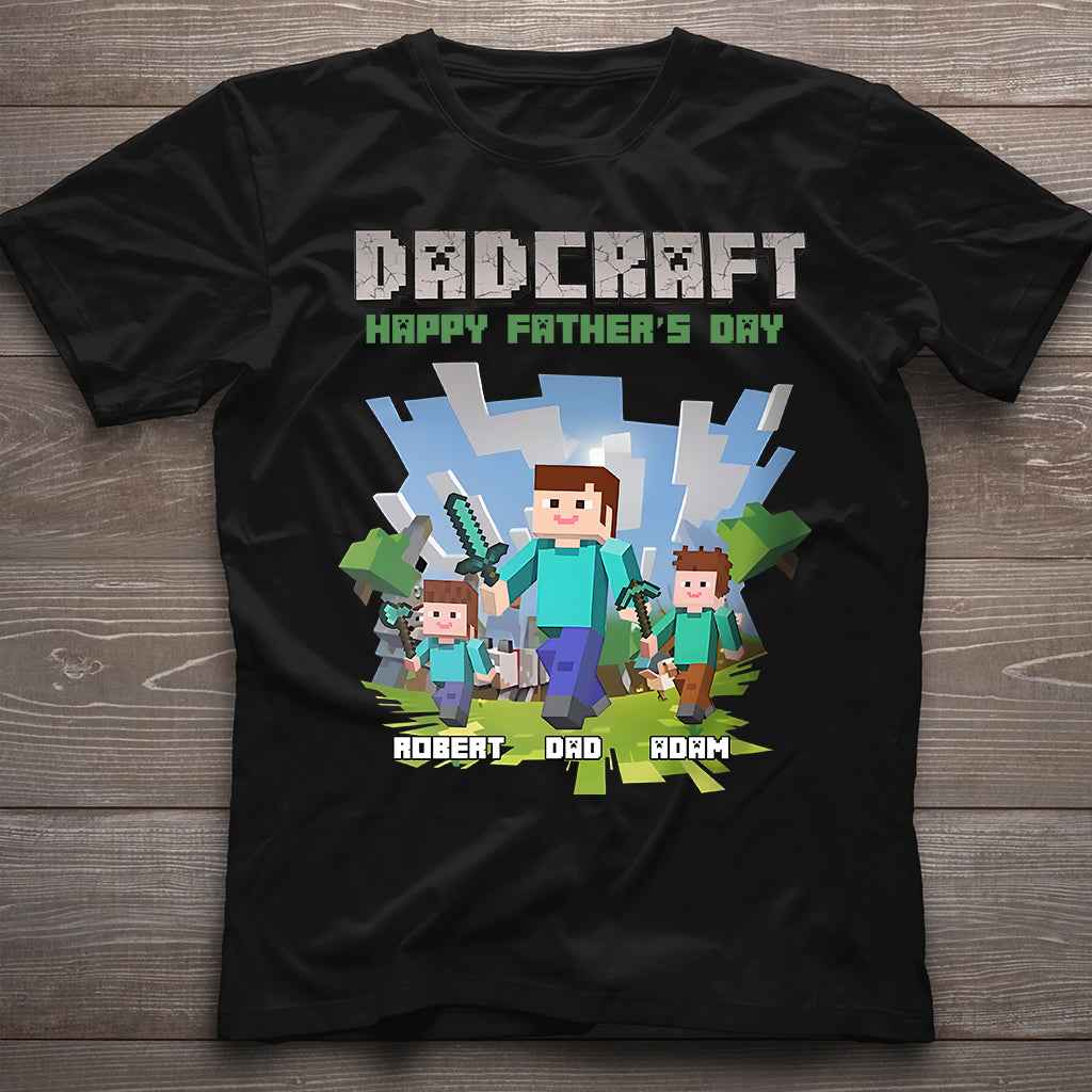 Dadcraft - Personalized Block World T-shirt And Hoodie