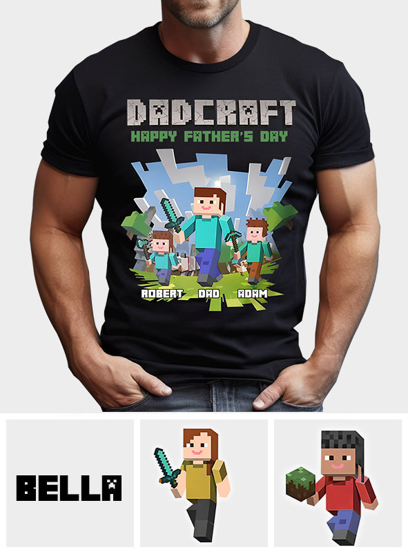 Dadcraft - Personalized Block World T-shirt And Hoodie