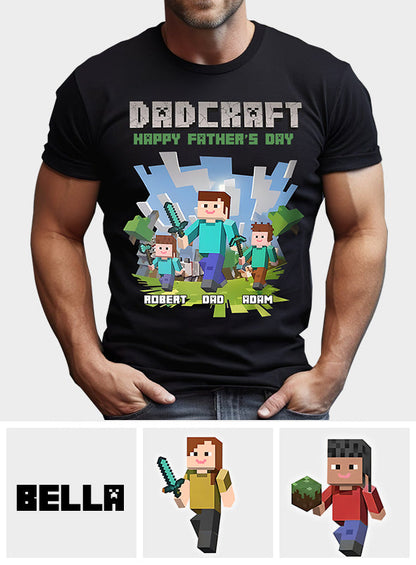 Dadcraft - Personalized Block World T-shirt And Hoodie