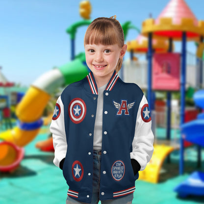 Superhero Gift For Kids - Personalized Kid Varsity Jacket