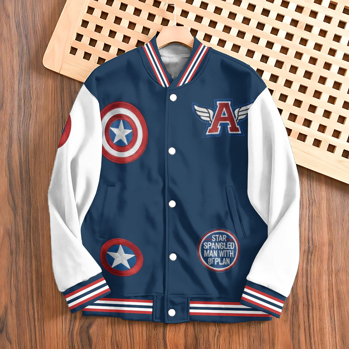 Superhero Gift For Kids - Personalized Kid Varsity Jacket