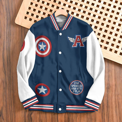 Superhero Gift For Kids - Personalized Kid Varsity Jacket