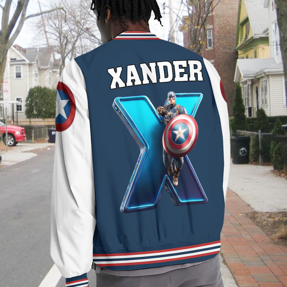 Superhero Gift For Kids - Personalized Kid Varsity Jacket
