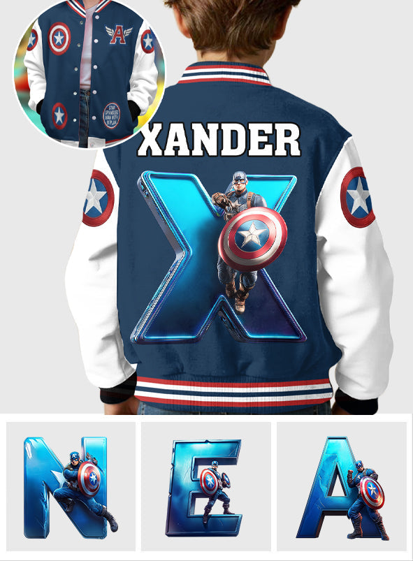 Superhero Gift For Kids - Personalized Kid Varsity Jacket