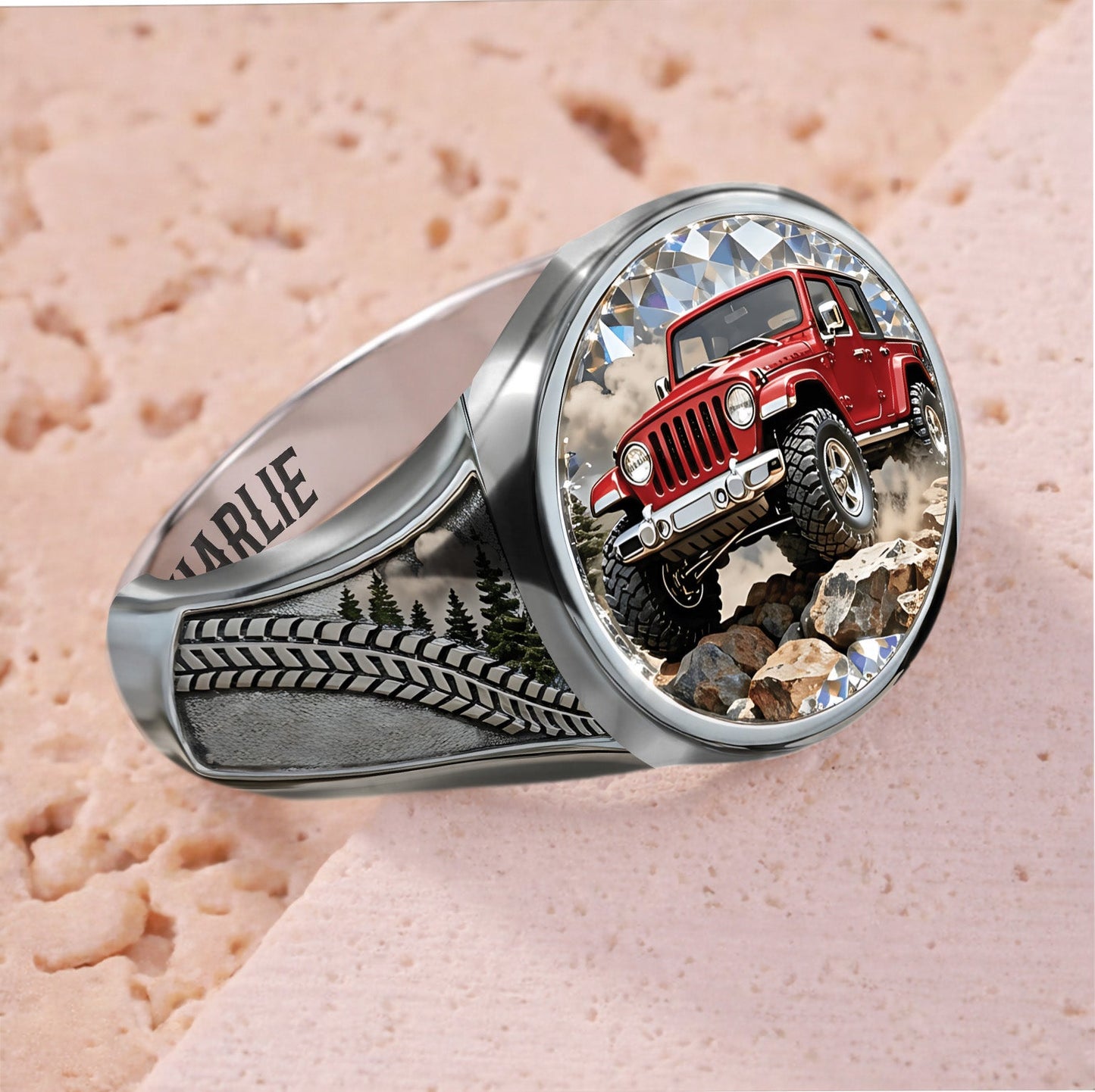 Off Road Car - Personalized Car Signet Ring