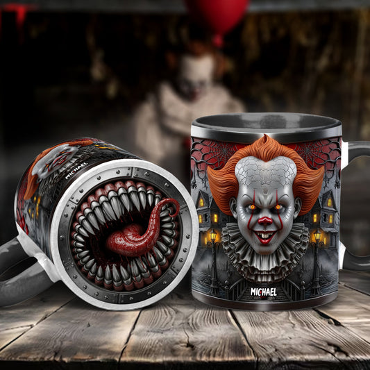 Scary Clown - Personalized Bottom Printed Accent Mug