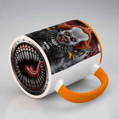 Scary Clown - Personalized Bottom Printed Accent Mug