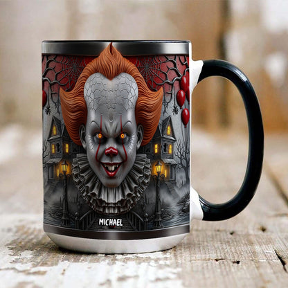 Scary Clown - Personalized Bottom Printed Accent Mug