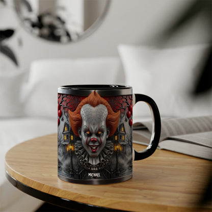 Scary Clown - Personalized Bottom Printed Accent Mug