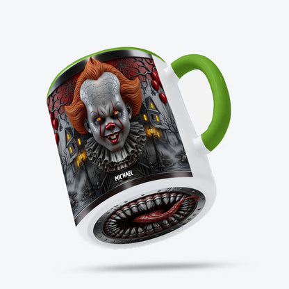 Scary Clown - Personalized Bottom Printed Accent Mug