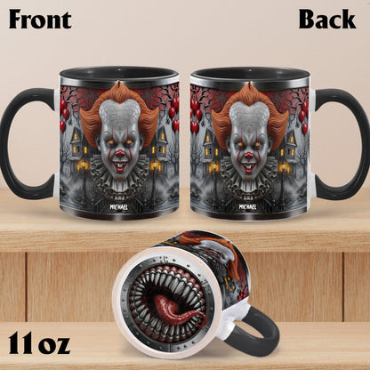 Scary Clown - Personalized Bottom Printed Accent Mug
