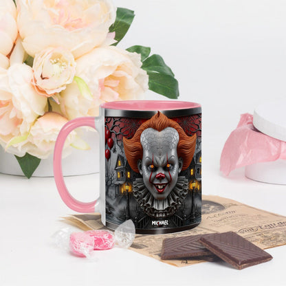 Scary Clown - Personalized Bottom Printed Accent Mug