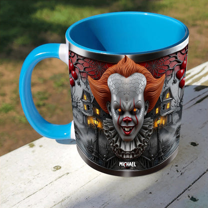 Scary Clown - Personalized Bottom Printed Accent Mug