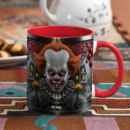 Scary Clown - Personalized Bottom Printed Accent Mug