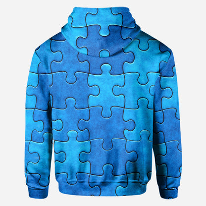 I Wear Blue For Autism Awareness - Personalized Autism Awareness All Over Shirt