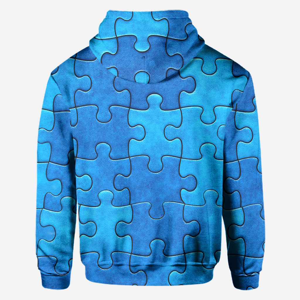 I Wear Blue For Autism Awareness - Personalized Autism Awareness All Over Shirt
