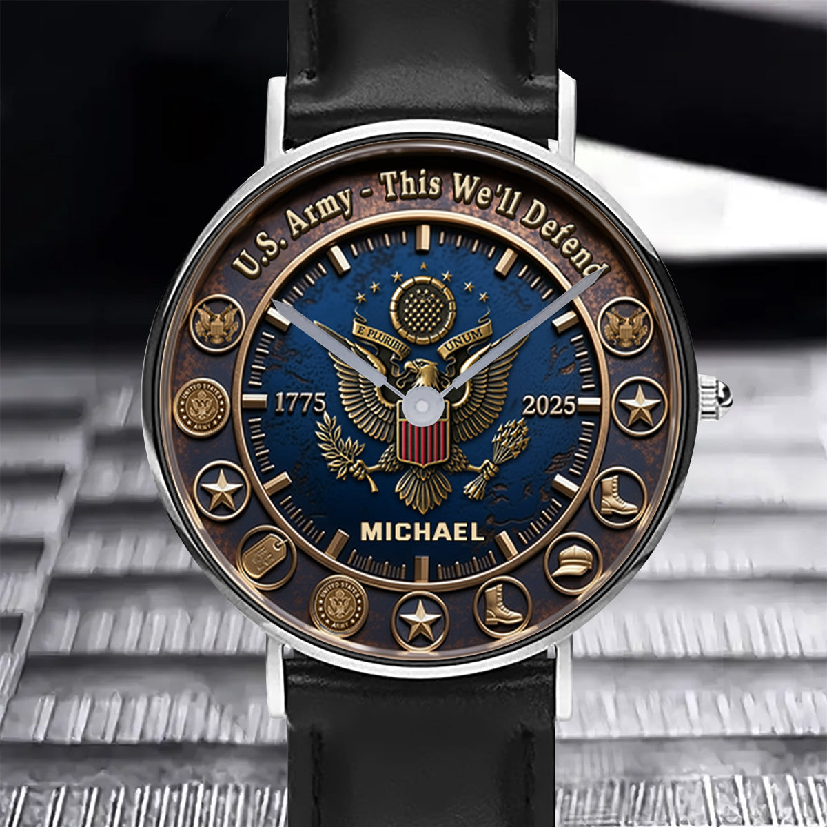 This We'll Defend - Personalized Veteran Hand Watch