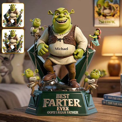 Best Father Ever - Personalized Custom Shaped Acrylic Plaque