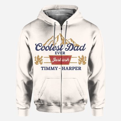 Coolest Dad Ever - Personalized Father All Over Shirt